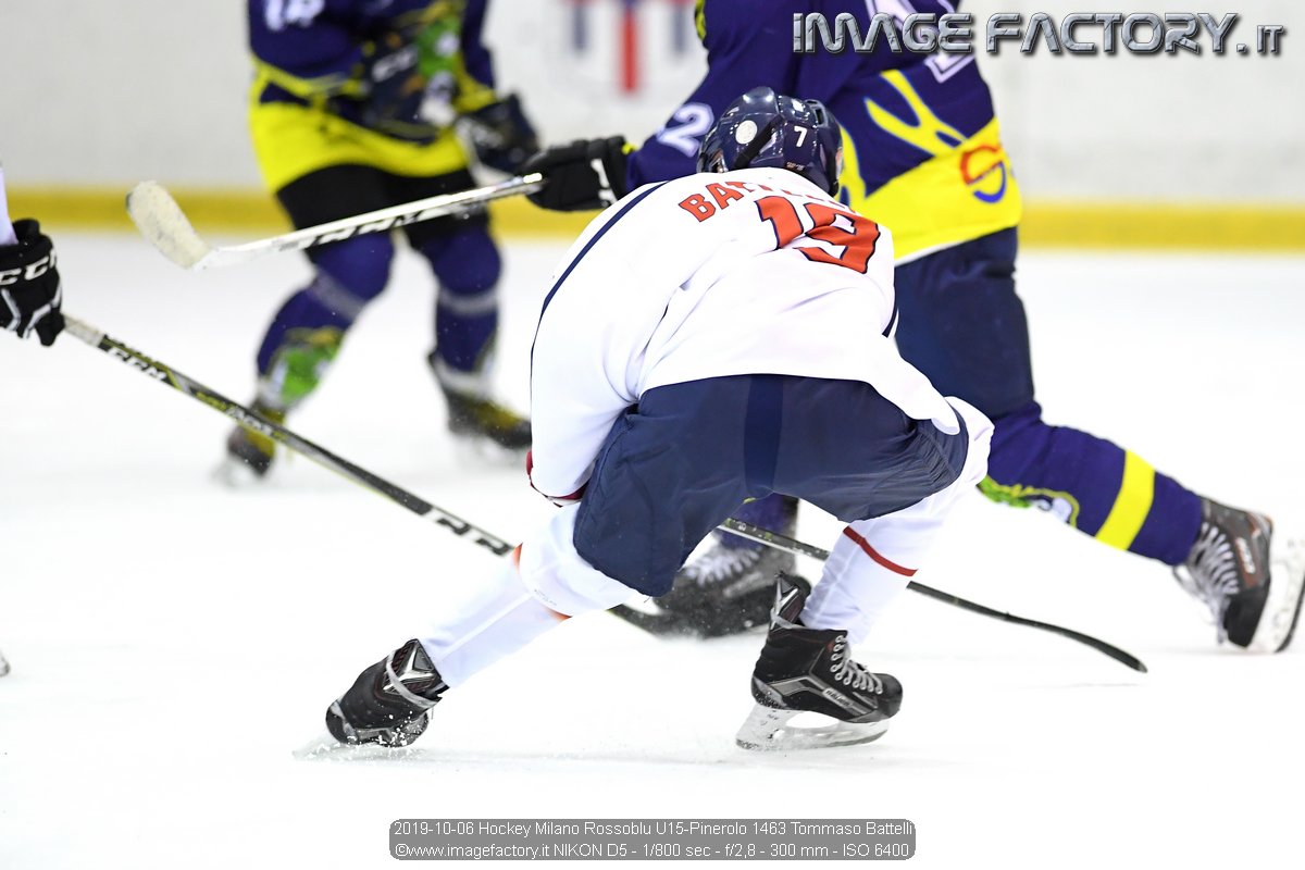 2019-10-06 Hockey Milano Rossoblu U15-Pinerolo 1463 Tommaso Battelli